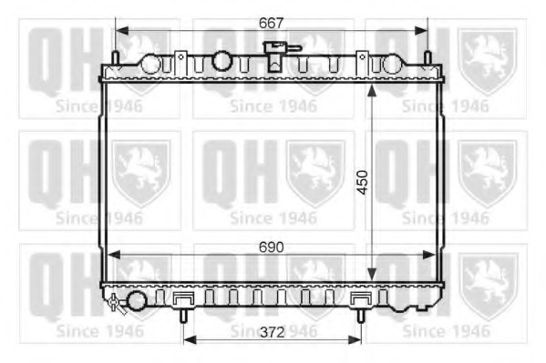 214108H900,NISSA 214108H900 Radiator, engine cooling for NISSA