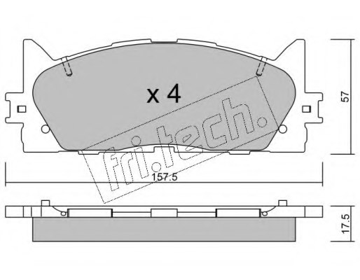 0446506110,TOYOT 04465-06110 Brake Pad Set, disc brake for TOYOT