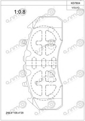 21024702,VOLVO 21024702 Brake Pad Set, disc brake for VOLVO