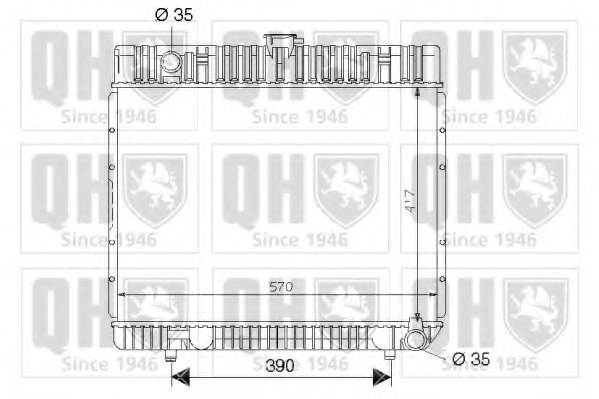 1235013401,MERCE 1235013401 Radiator, engine cooling for MERCE