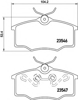 377698151J,VW 377698151J Brake Pad Set, disc brake for VW