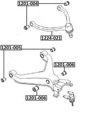 0K0113483,KIA 0K011 34 83 Control Arm-/Trailing Arm Bush for KIA