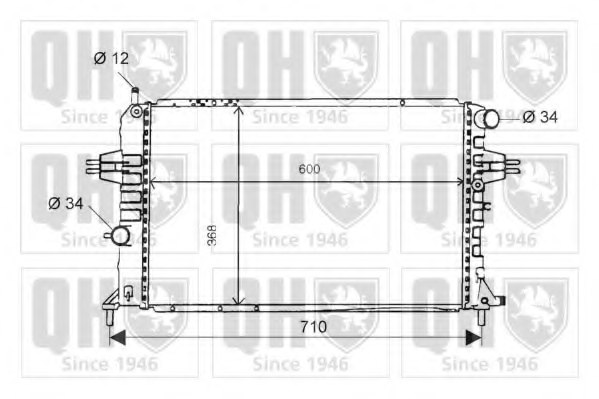 1300198,OPEL 1300198 Radiator, engine cooling for OPEL