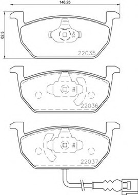5Q0698151C,VW 5Q0698151C Brake Pad Set, disc brake for VW