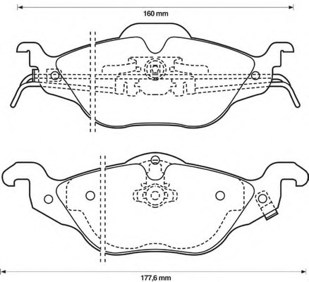 1605034,OPEL 1605034 Brake Pad Set, disc brake for OPEL