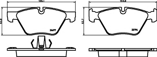 34116775310,BMW 34 11 6 775 310 Brake Pad Set, disc brake for BMW