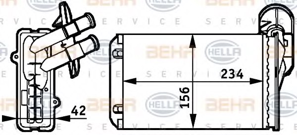 191819031A,VW 191 819 031 A Heat Exchanger, interior heating for VW