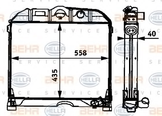 3095001702,MERCE 3095001702 Radiator, engine cooling for MERCE