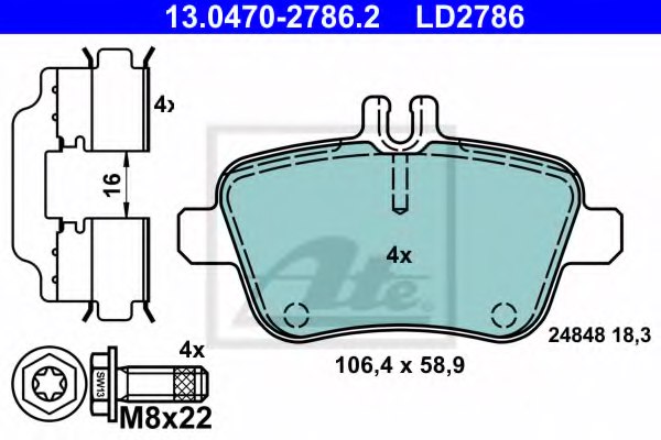 0074209420,merce 0074209420 Brake Pad Set, Disc Brake For Merce