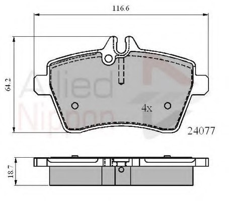 1694202120,MERCE 1694202120 Brake Pad Set, disc brake for MERCE