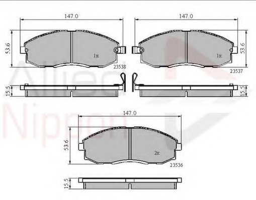 581014FA00,HYUNDAI 58101-4FA00 Brake Pad Set, disc brake for HYUNDAI