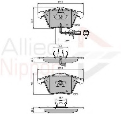 4F0698151A,AUDI 4F0698151A Brake Pad Set, disc brake for AUDI