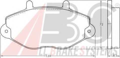 1134159,FORD 1134159 Brake Pad Set, disc brake for FORD