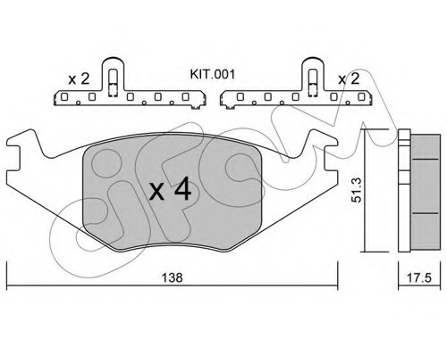 191698151E,VW 191698151E Brake Pad Set, disc brake for VW