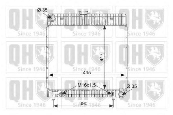 1235012901,MERCE 1235012901 Radiator, engine cooling for MERCE