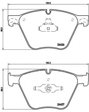 34116783554,BMW 34 11 6 783 554 Brake Pad Set, disc brake for BMW