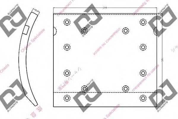 P Hino P Brake Lining Drum Brake For Hino