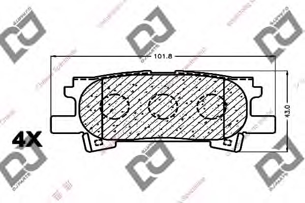 0446648090,LEXUS 04466-48090 Brake Pad Set, disc brake for LEXUS