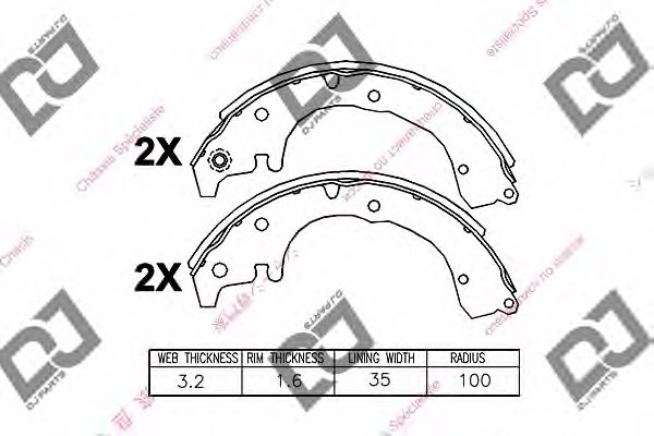440608M126,NISSA 44060-8M126 Brake Shoe Set for NISSA