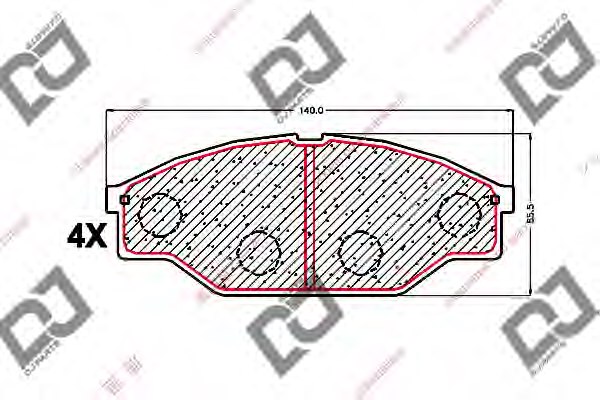 04465YZZ64,TOYOT 04465-YZZ64 Brake Pad Set, disc brake for TOYOT