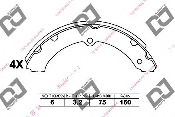 0449636100,TOYOT 04496 36100 Brake Shoe Set for TOYOT