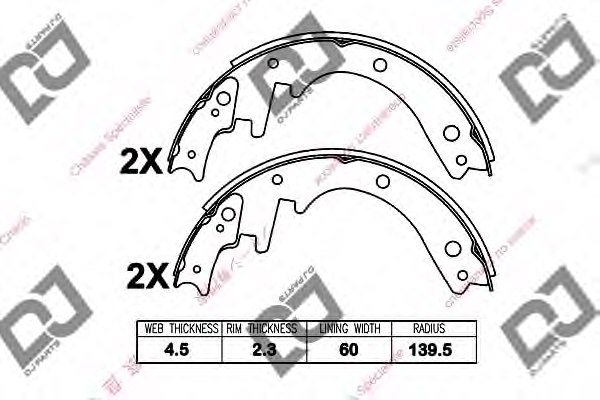 5889248600,ISUZU 5889248600 Brake Shoe Set for ISUZU