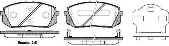 581012SA70,KIA 58101-2SA70 Brake Pad Set, disc brake for KIA