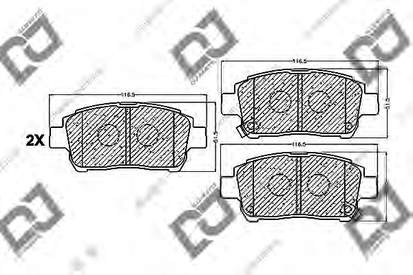 0446502130,TOYOT 04465-02130 Brake Pad Set, disc brake for TOYOT