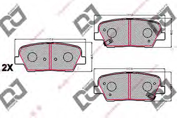 583022PA70,KIA 58302-2PA70 Brake Pad Set, disc brake for KIA