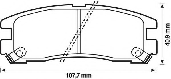 7272D383,FMSI 7272-D383 Brake Pad Set, disc brake for FMSI