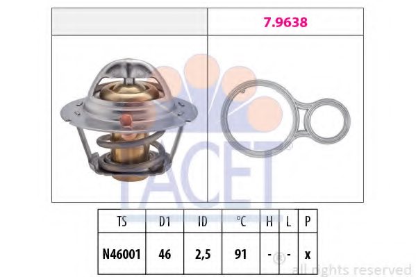 11531485847,MINI 11 53 1 485 847 Thermostat, coolant for MINI