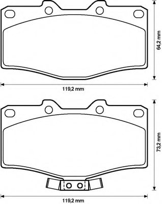 0446535020,TOYOT 04465-35020 Brake Pad Set, disc brake for TOYOT