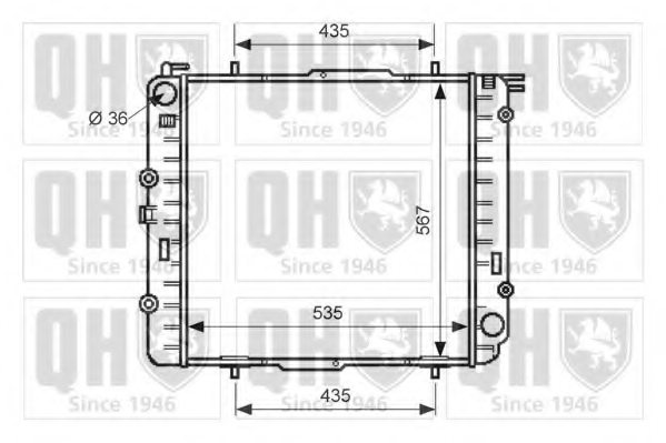 4635001200,MERCE 4635001200 Radiator, engine cooling for MERCE