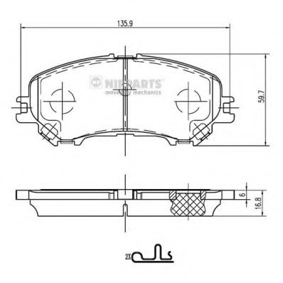 D10604EA0A,NISSA D1060-4EA0A Brake Pad Set, disc brake for NISSA