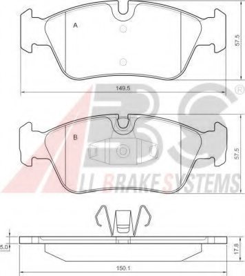 34116769951,BMW 34 11 6 769 951 Brake Pad Set, disc brake for BMW