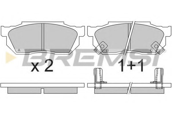 45022SA5000,HONDA 45022-SA5-000 Brake Pad Set, disc brake for HONDA