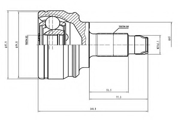 31607505006,BMW 31607505006 Joint Kit, drive shaft for BMW