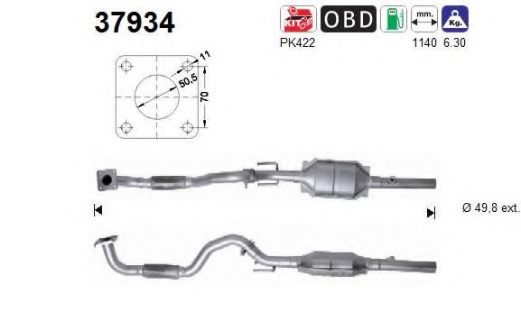 1J0253023X,VW 1J0253023X Catalytic Converter for VW