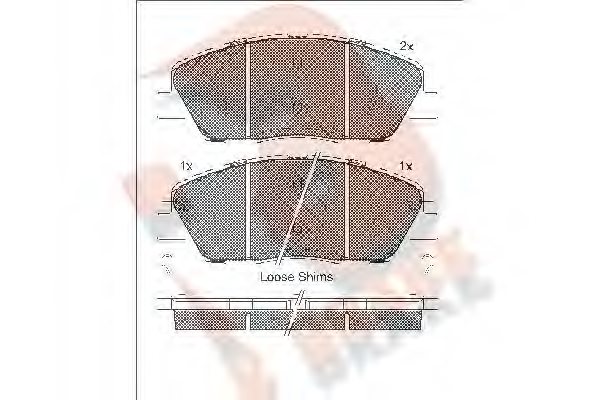 581012PA70,KIA 581012PA70 Brake Pad Set, disc brake for KIA