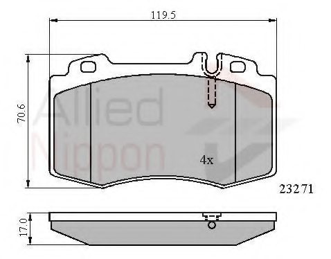 A0044200520,MERCE A0044200520 Brake Pad Set, disc brake for MERCE