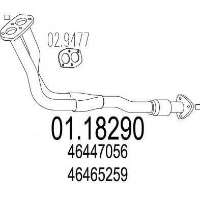 46465259,LANCIA 46465259 Exhaust Pipe for LANCIA