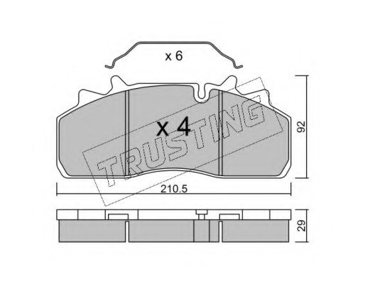 12999737,WABCO 12 999 737 Brake Pad Set, disc brake for WABCO