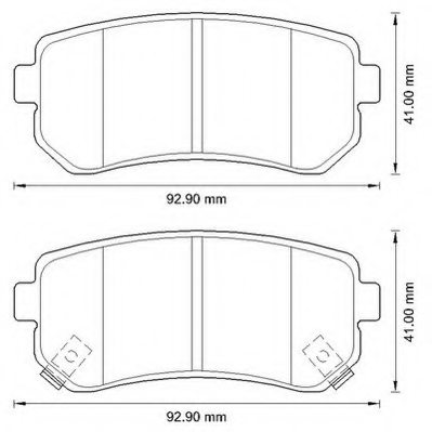 583023SA20,HYUNDAI 583023SA20 Brake Pad Set, disc brake for HYUNDAI