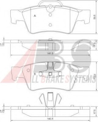 1644201520,MERCE 164 420 15 20 Brake Pad Set, disc brake for MERCE