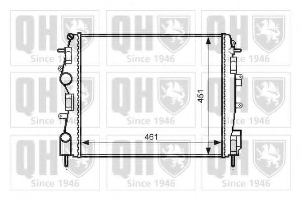 QER2544,QUINTON HAZELL QER2544 Radiator, engine cooling for RENAULT