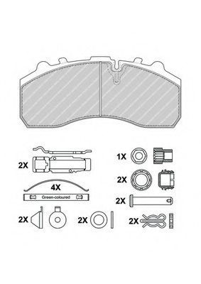 2325212,SCANI 2325212 Brake Pad Set, disc brake for SCANI