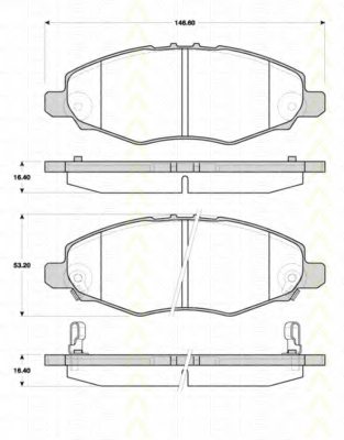 044650K040,TOYOT 04465-0K040 Brake Pad Set, disc brake for TOYOT