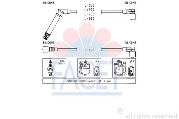 1282089,OPEL 12 82 089 Ignition Cable for OPEL