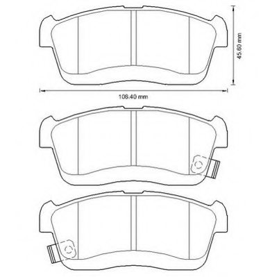 04465B1020,SUBAR 04465-B1020 Brake Pad Set, disc brake for SUBAR