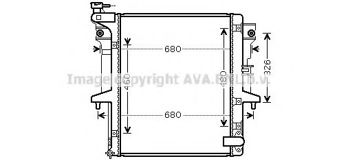 1350A182,MITSUBISHI 1350A182 Radiator, engine cooling for MITSUBISHI